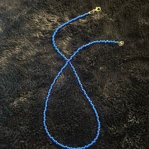 Blue beaded necklace